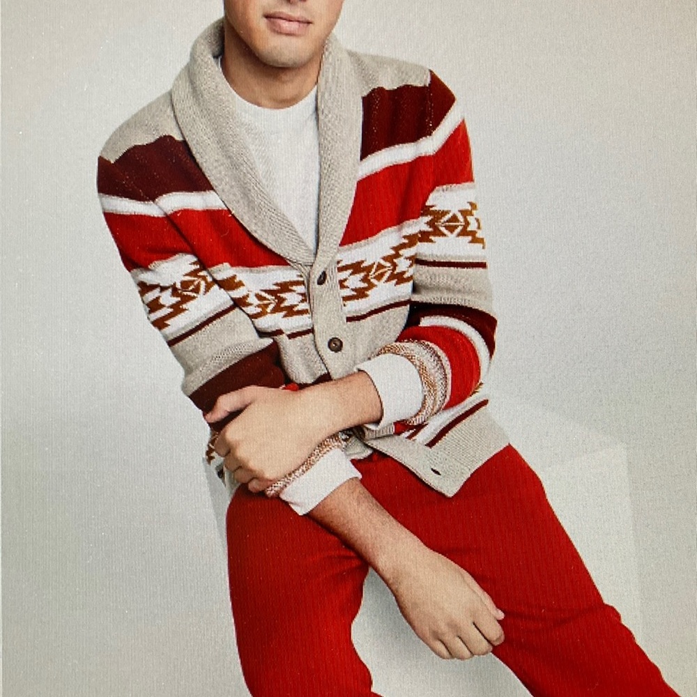 Sun + Stone  Men’s Striped Cardigan Sweater